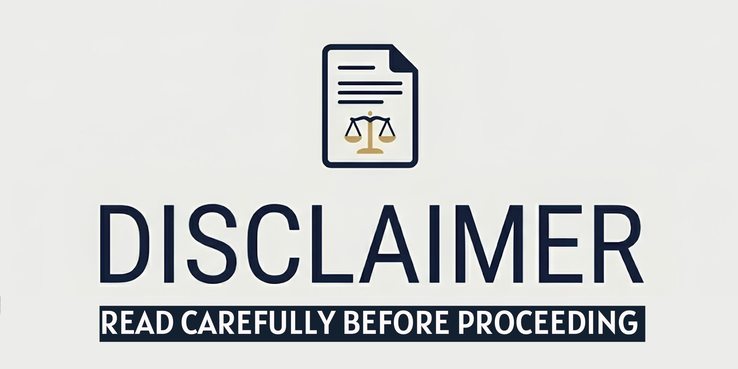 Disclaimer Page