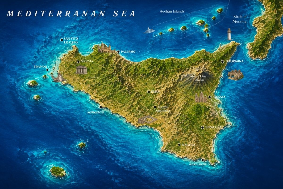 mediterranean sea sicily italy