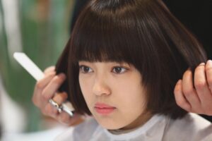 Woman with a stylish bob haircut hairstyle