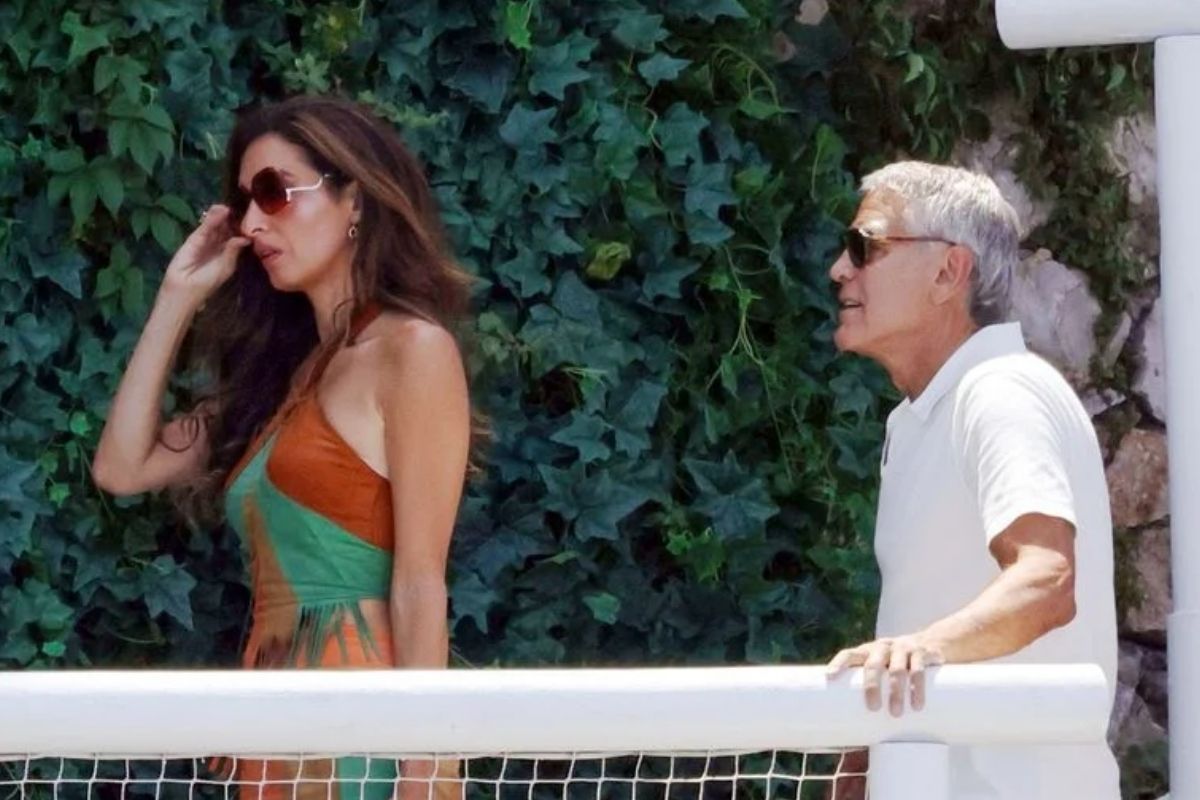 George and Amal Clooney in Capri