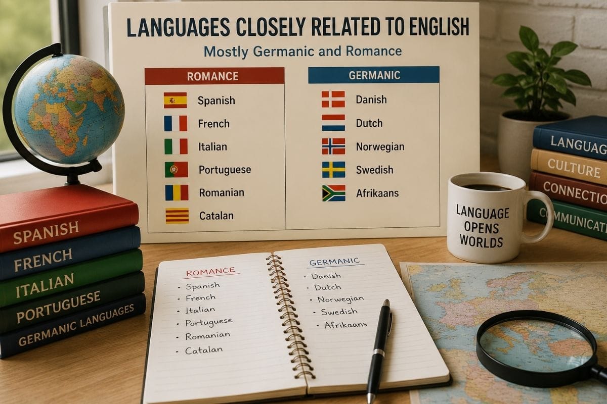 Languages are closely related to English
