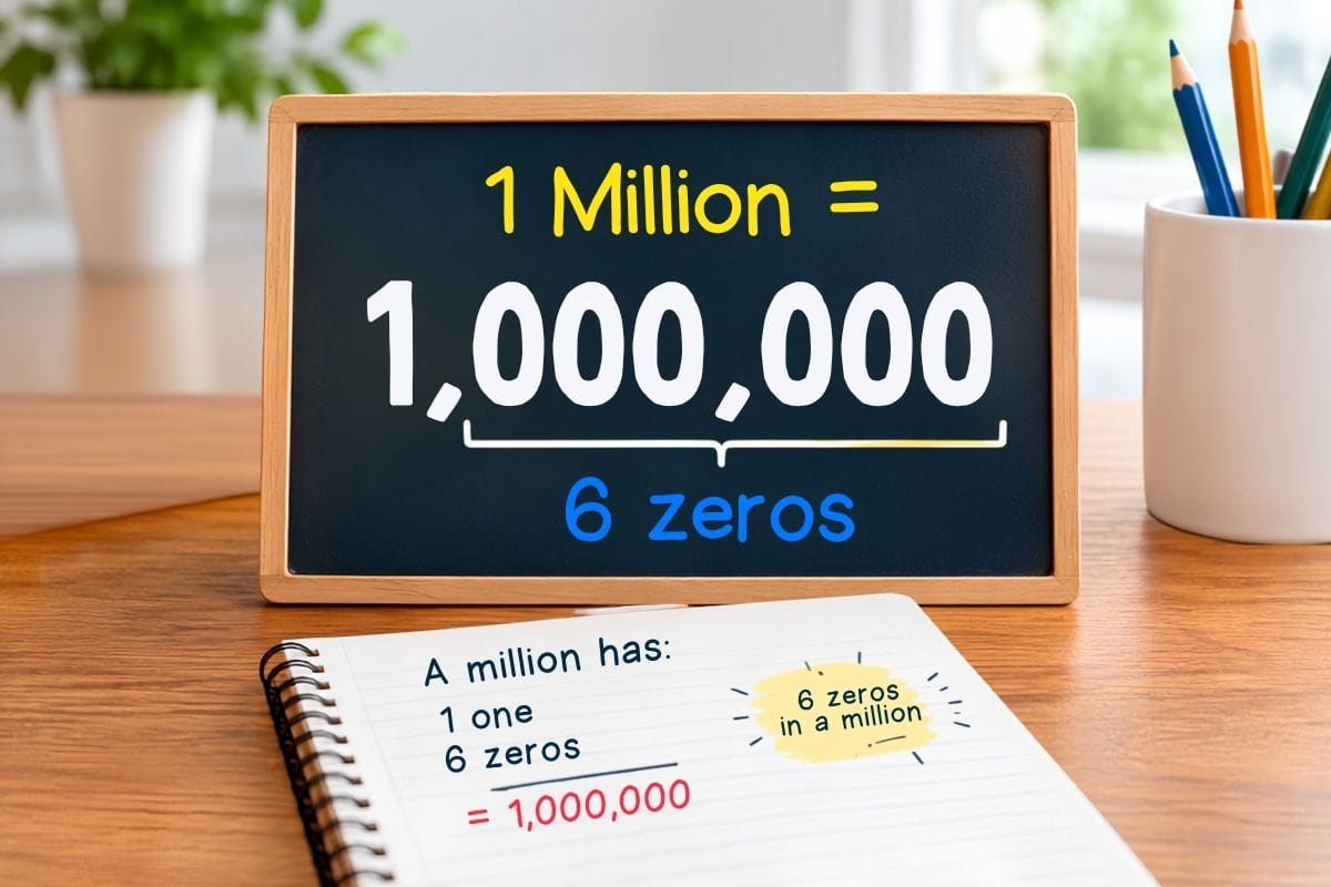 how many zero is in a million